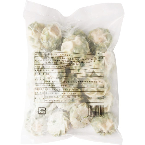 【冷凍】中国産・エビニラまんじゅう・25g×20個
