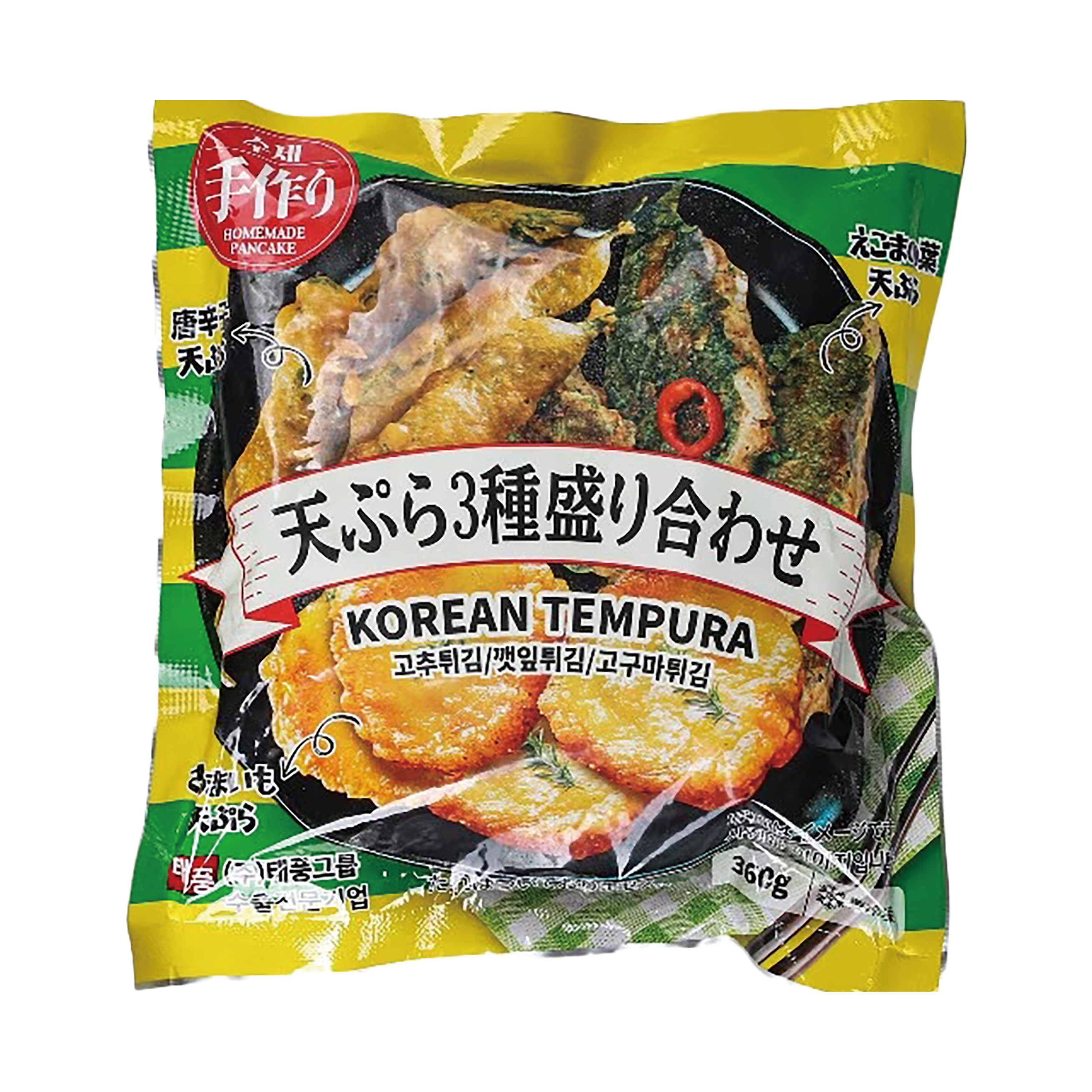 【冷凍】テプン・天ぷら3種盛り合わせ・360g